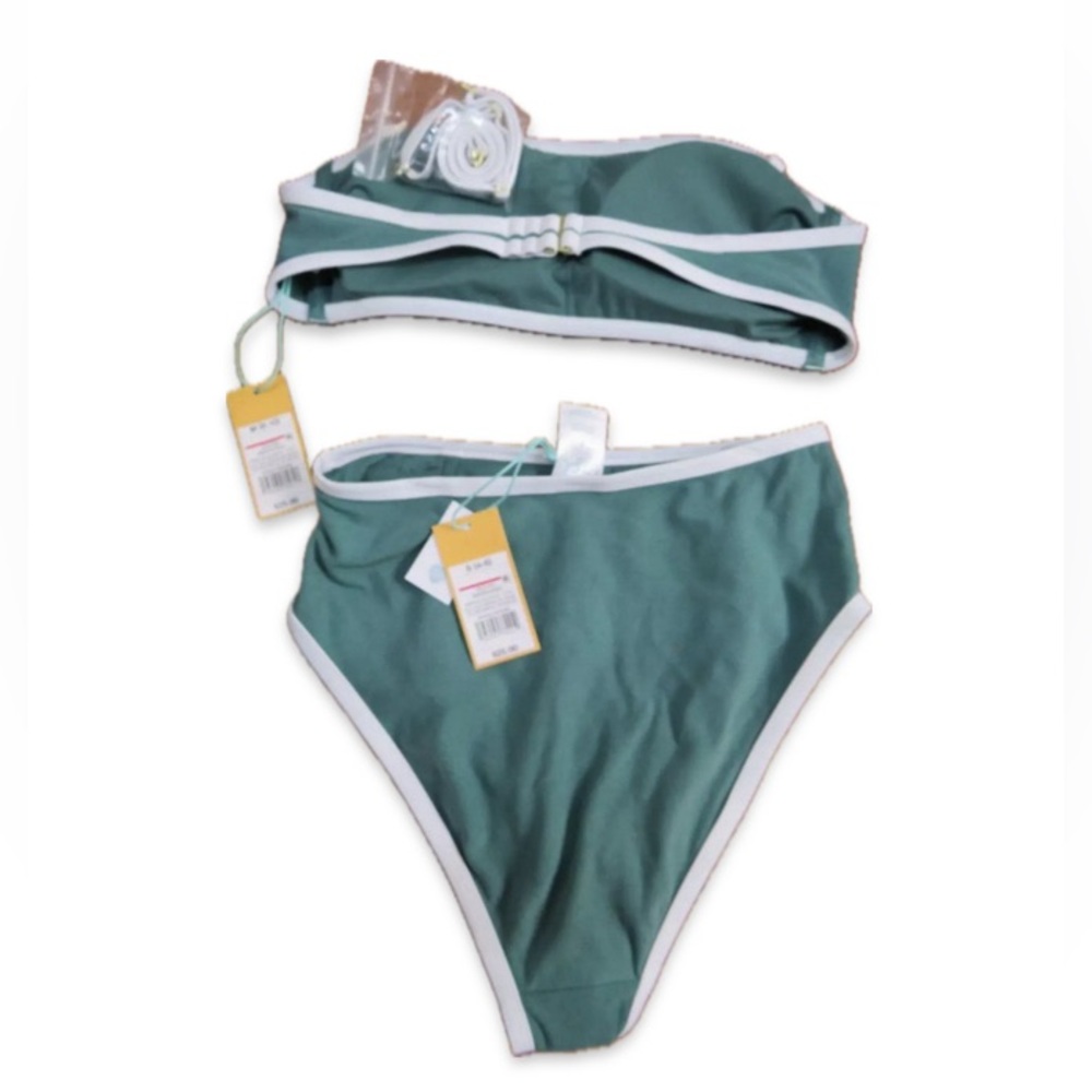 NWT [Kona Sol] Bandeau Swimsuit Structured Convertible Bikini Women’s XS, S, XL - Picture 11 of 12